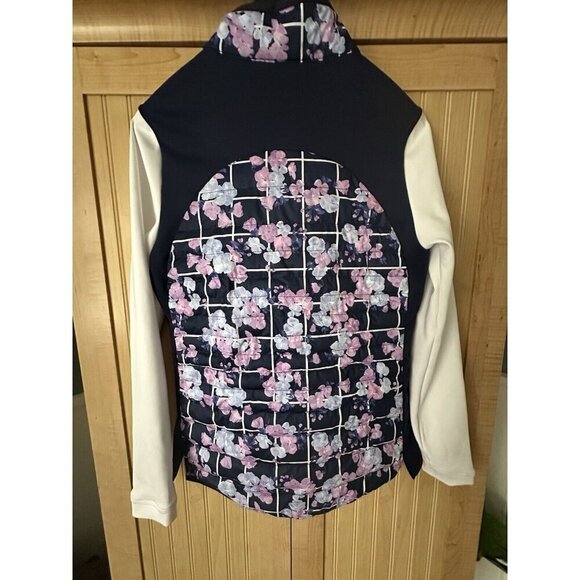 Peter Millar Golf Hybrid Puffer Jacket Women’s Small Full Zip Picnic Floral New - Picture 3 of 9